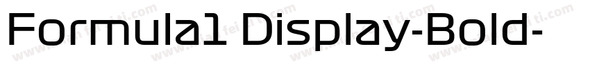 Formula1 Display-Bold字体转换